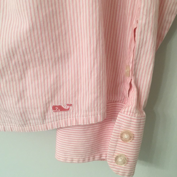Pretty Pink Stripe Vineyard Vines Button Down Sz 6 - Picture 3 of 7